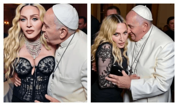 Madonna Roma Papası ilə şok şəkillərini YAYDI